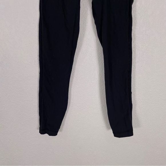 Lululemon Black High Waisted Leggings with Stripes Down Sides - Picture 4 of 7